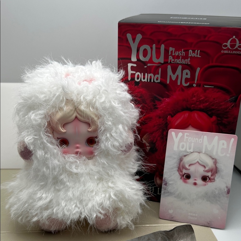 SkullPanda- Pop Mart - You Found Me! Plush Doll Pendant/Purse Charm-Ghostie NWOT - Picture 14 of 17